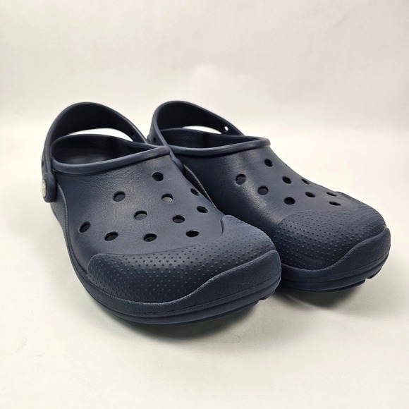 CROCS Other - Crocs Ag+ Classic Clog Casual Comfort Slip-ons Navy Blue Mens Size 9 Womens 11